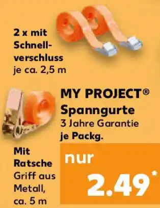 Kaufland MY PROJECT Spanngurte Angebot