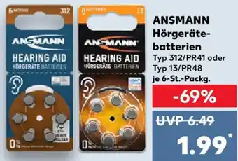 Kaufland ANSMANN Hörgerätebatterien Angebot