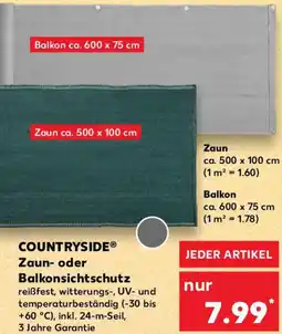 Kaufland COUNTRYSIDE Zaun- oder Balkonsichtschutz Angebot