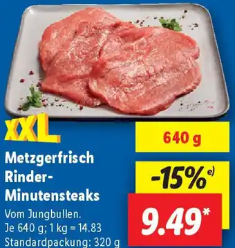 Lidl Metzgerfrisch Rinder Minutensteaks Angebot