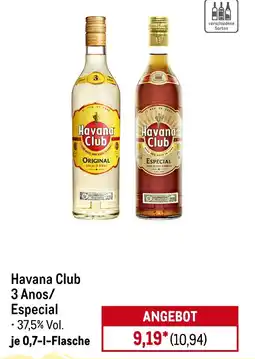 METRO Havana club 3 anos/ especial Angebot