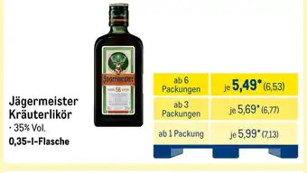 METRO Jägermeister kräuterlikör Angebot