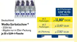 METRO Gorbatschow wodka Angebot