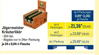 METRO Jägermeister kräuterlikör Angebot