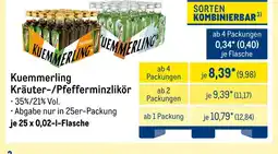 METRO Kuemmerling kräuter-/pfefferminzlikör Angebot