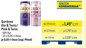 METRO Gordons gin & tonic/ pink & tonic Angebot