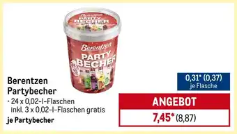 METRO Berentzen partybecher Angebot