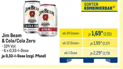 METRO Jim beam & coca cola/zero Angebot
