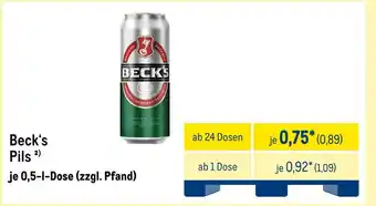 METRO Beck‘s pils Angebot