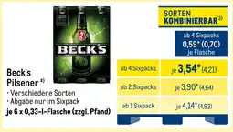 METRO Beck`s pilsener Angebot