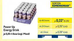 METRO Power up energy drink Angebot