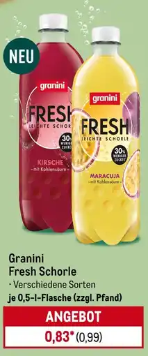 METRO Granini fresh schorle Angebot
