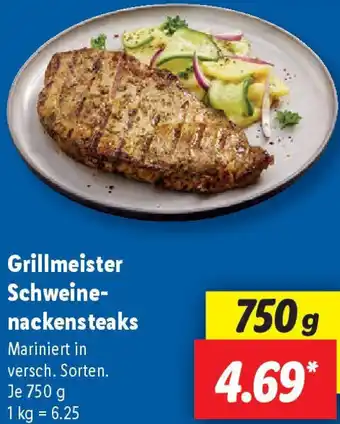 Lidl Grillmeister Schweinenackensteaks Angebot