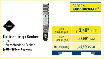 METRO Rioba coffee-to-go becher Angebot