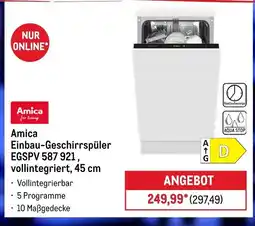 METRO Amica einbau-geschirrspüler egspv 587 921 Angebot