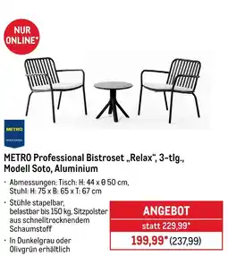 METRO Metro professional bistroset „relax“ Angebot
