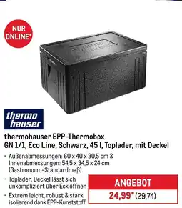 METRO Thermohauser epp-thermobox gn 1/1, eco line Angebot