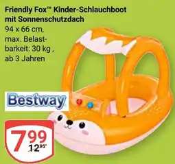 Globus Bestway Friendly Fox™ Kinder-Schlauchboot mit Sonnenschutzdach Angebot