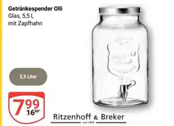 Globus Ritzenhoff & Breker Getränkespender Olli Angebot