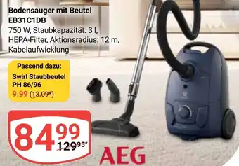 Globus AEG Bodensauger mit Beutel EB31C1DB Angebot