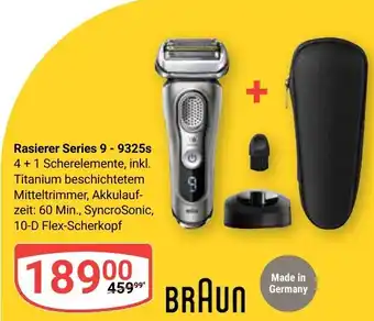 Globus BRAUN Rasierer Series 9 - 9325s Angebot