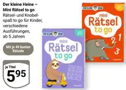 Globus Der kleine Heine - Mini Rätsel to go Angebot
