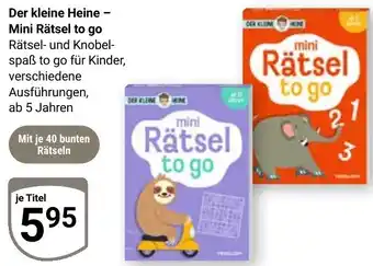 Globus Der kleine Heine - Mini Rätsel to go Angebot