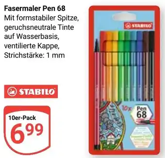 Globus STABILO Fasermaler Pen 68 Angebot
