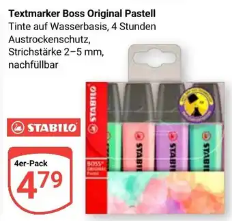 Globus STABILO Textmarker Boss Original Pastell Angebot