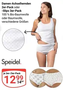 Globus Speidel. Damen-Achselhemden 2er-Pack oder -Slips 3er-Pack Angebot