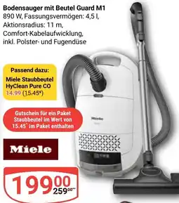 Globus Miele Bodensauger mit Beutel Guard M1 Angebot