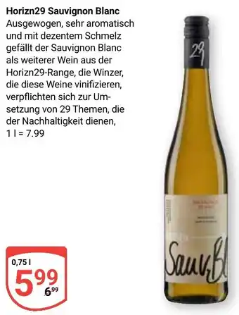 Globus Horizn29 Sauvignon Blanc Angebot