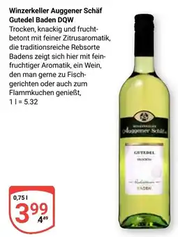 Globus Winzerkeller Auggener Schäf Gutedel Baden DQW Angebot