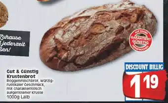 Edeka Gut & Günstig Krustenbrot 1000 g Angebot