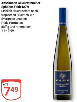 Globus Anselmann Gewürztraminer Spätlese Pfalz DQW Angebot