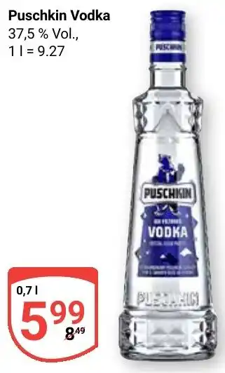 Globus Puschkin Vodka 37,5 % Vol. Angebot