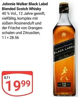 Globus Johnnie Walker Black Label Blended Scotch Whisky Angebot