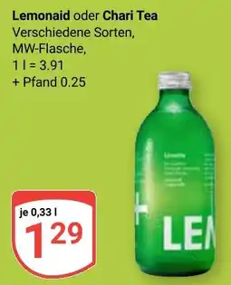 Globus Lemonaid oder Chari Tea Angebot