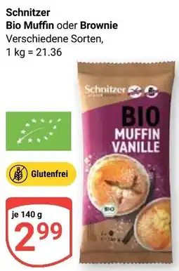Globus Schnitzer Bio Muffin oder Brownie Angebot