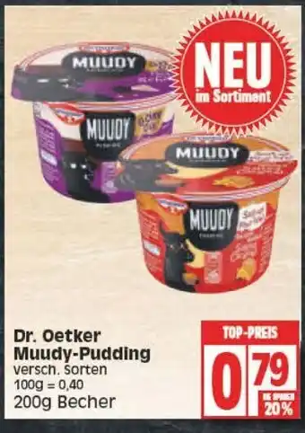 Edeka Dr. Oetker Muudy Pudding 200g Becher Angebot