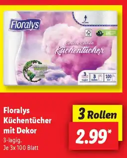 Lidl Floralys Küchentücher mit Dekor Angebot