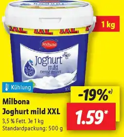 Lidl Milbona Joghurt mild XXL Angebot