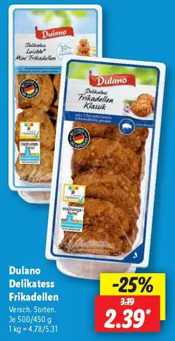 Lidl Dulano Delikatess Frikadellen Angebot