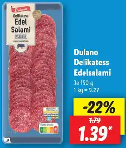 Lidl Dulano Delikatess Edelsalami Angebot