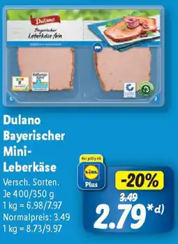 Lidl Dulano Bagericher Leberkase Angebot