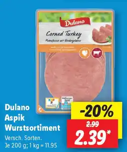 Lidl Dulano Aspik Wurstsortiment Angebot