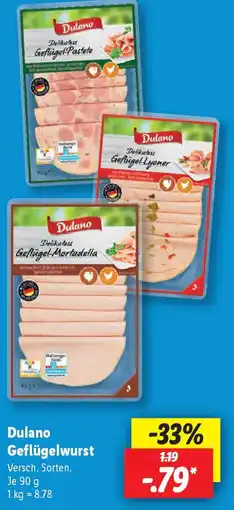 Lidl Dulano Geflügelwurst Angebot
