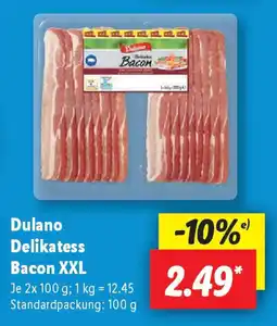 Lidl Dulano Delikatess Bacon XXL Angebot