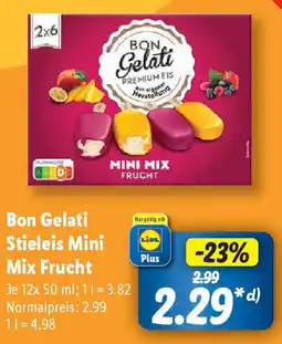 Lidl Bon Gelati Stieleis Mini Mix Frucht Angebot