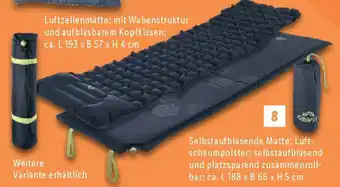 Lidl CRIVIT Selbstaufblasende Matte/Luftzellenmatte Angebot
